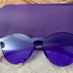 Free People Purple Sunglasses with Case